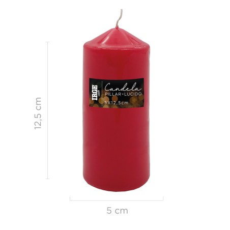 BEA CANDELA PILLAR ROSSO LUCIDO 5X12.5CM