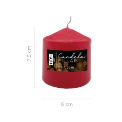 FER CANDELA PILLAR ROSSA 6X7.5CM