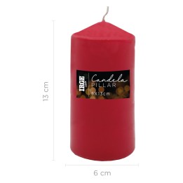 FET CANDELA PILLAR ROSSA 6X13CM