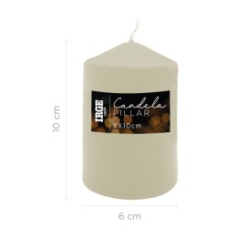 FEM CANDELA PILLAR AVORIO 6X10CM