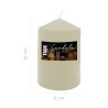 FEM CANDELA PILLAR AVORIO 6X10CM