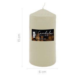FEN CANDELA PILLAR AVORIO 6X13CM