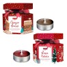 BAA SET CARAMELLA 20PZ TEALIGHTS 10GR ROSSO NATALE - GINGER BREAD
