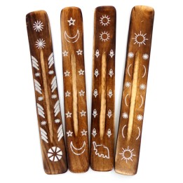 BME PORTA INCENSO LEGNO ARGENTO