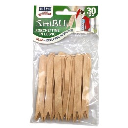 CGF FORCHETTINE APERITIVO LEGNO 30PZ 8,5