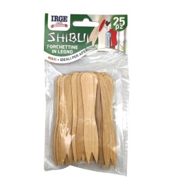 CGF FORCHETTINE APERITIVO LEGNO 25PZ 9,5