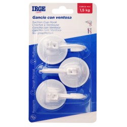 AAR GANCI ADESIVI PLASTICA 3PZ VENTOSA