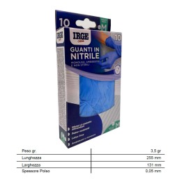 ABR GUANTI MONOUSO 10PZ NITRILE BLU M