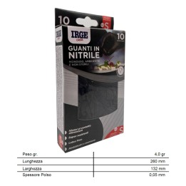 ABV GUANTI MONOUSO 10PZ NITRILE NERO S
