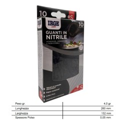 ABV GUANTI MONOUSO 10PZ NITRILE NERO S