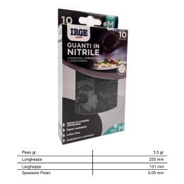 ABX GUANTI MONOUSO 10PZ NITRILE NERO M