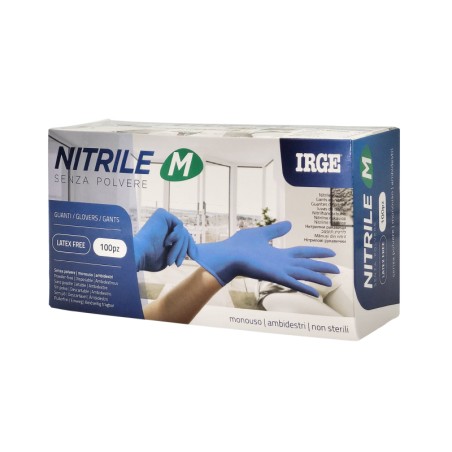 ABE GUANTI MONOUSO 100PZ NITRILE BLU M-
