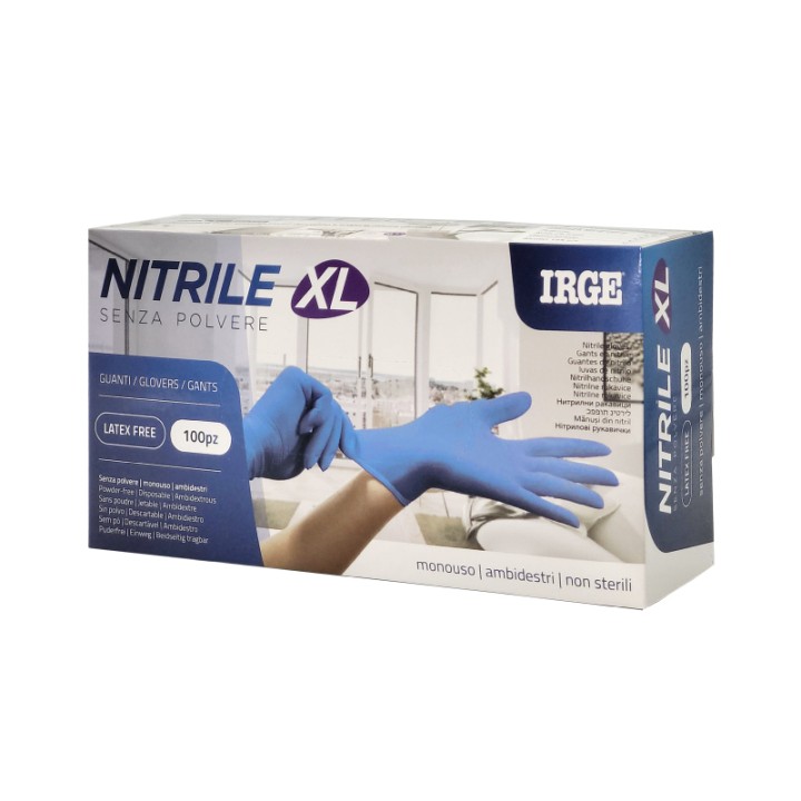 ABI GUANTI MONOUSO 100PZ NITRILE BLU XL-