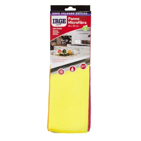 ABV PANNO MICROFIBRA 5PZ 30x35CM FLUO
