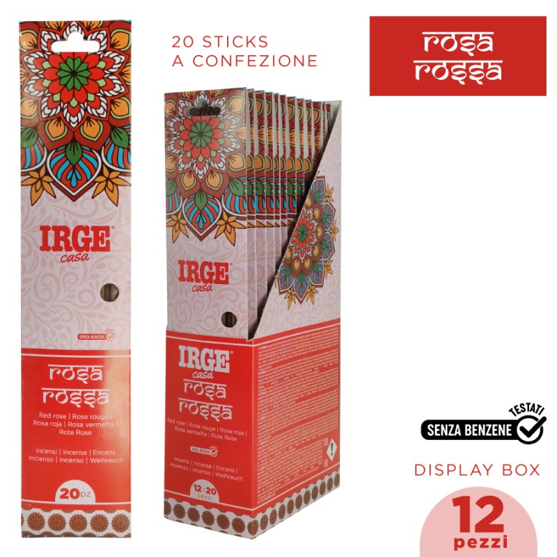 ADJ INCENSO ROSA ROSSA 20 STICK