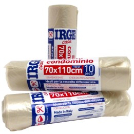 CFS SACCO PATT.10PZ 70X110cm 100L TRASP
