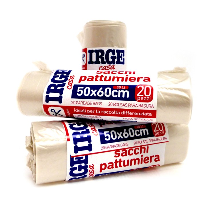 CDT SACCHI PATT.20PZ 50X60 TRASP. 30LT 30 LT