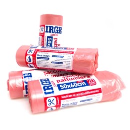 CDR SACCHI PATT.20PZ 50X60 ROSA 30LT 30 LT