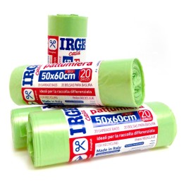 CDV SACCHI PATT.20PZ 50X60 VERDE 30LT