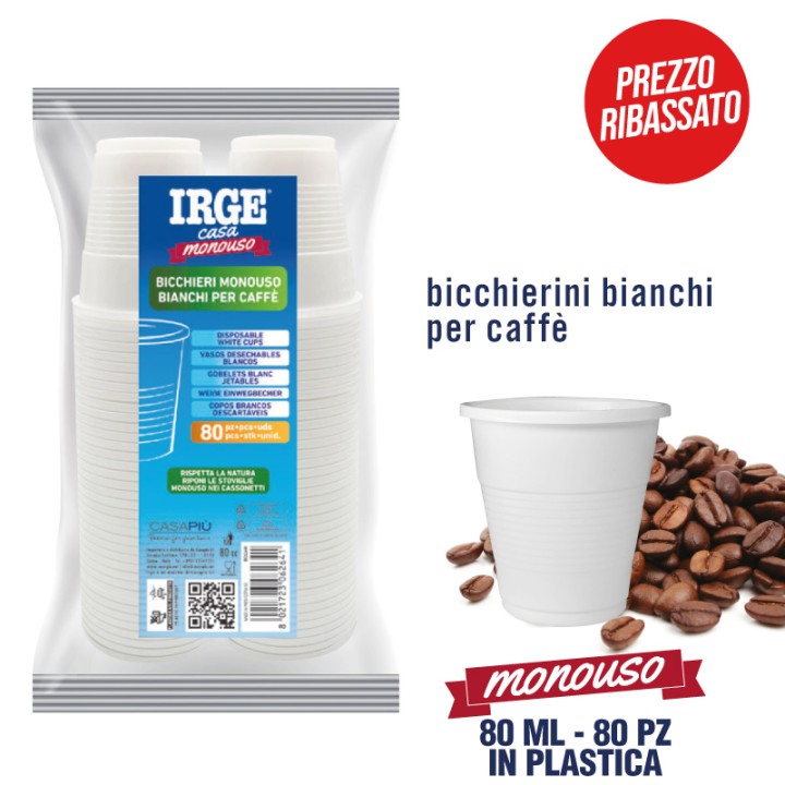 ABI BICCHIERINI CAFFE' BIANCHI 80CC 80PZ