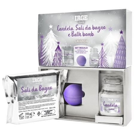 ALA SET BATHBOMB+SALI+CANDELA 50X200X70 LAVANDA + VANIGLIA