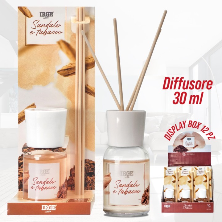 CAM DIFFUSORE 30ML SANDALO+TABACCO IRGE