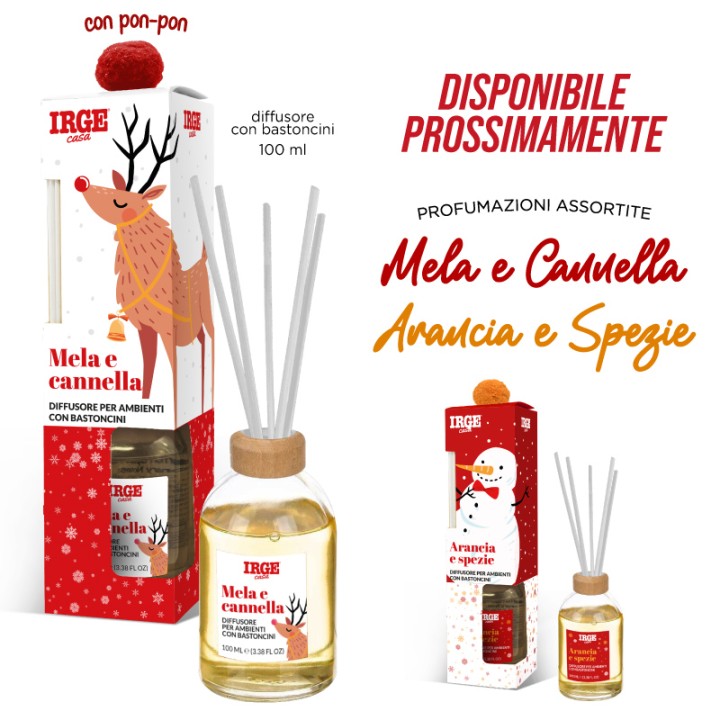 AZA DIFFUSORE PON PON 100ML MELA E CANNELLA + ORANGE SPICE