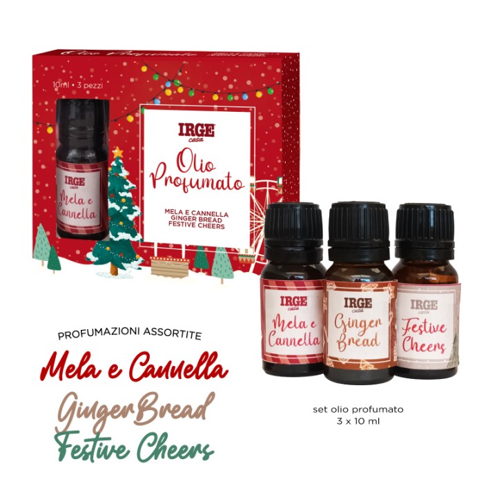 APA SET OLIO PROFUMATO 3PZ X 10ML MELA CANNELLA-GINGERBREAD-FEST
