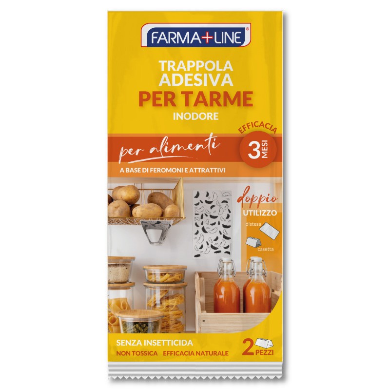CAZ TRAPPOLA ADESIVA X TARME ALIMENTI 2P