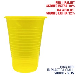 CAA BICCHIERE GIALLO 200CC 50PZ