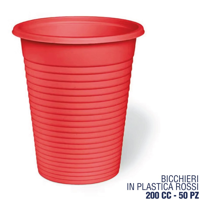 ADS BICCHIERE ROSSO 200CC 50PZ