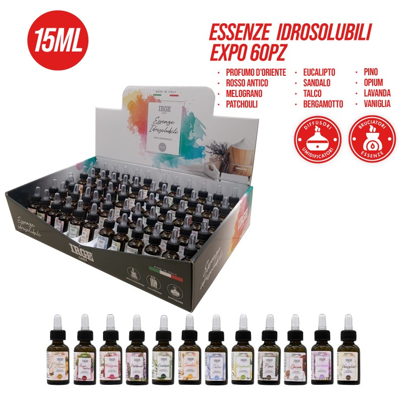 GAI DEO ESS. PROF.15ML 60PZ EXPO IRGE 12 PROFUMAZIONI IDROSOLUBILI