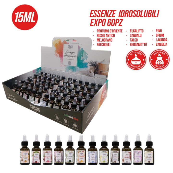 GAI DEO ESS. PROF.15ML 60PZ EXPO IRGE 12 PROFUMAZIONI IDROSOLUBILI