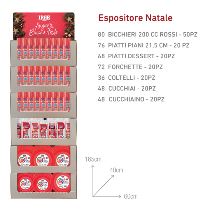 COA EXPO IRGE MONOUSO ROSSO NATALE