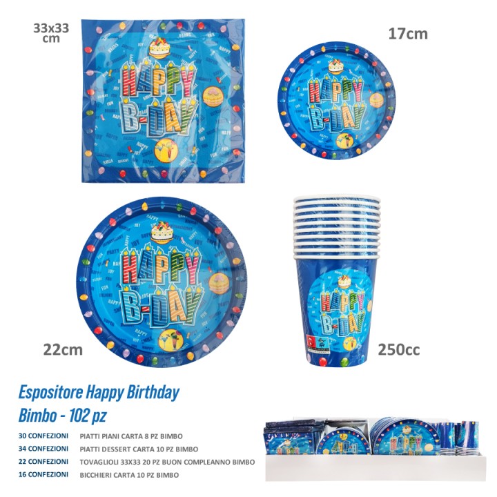 ABB ESPOSITORE BUON COMPLEANNO BIMBO 102