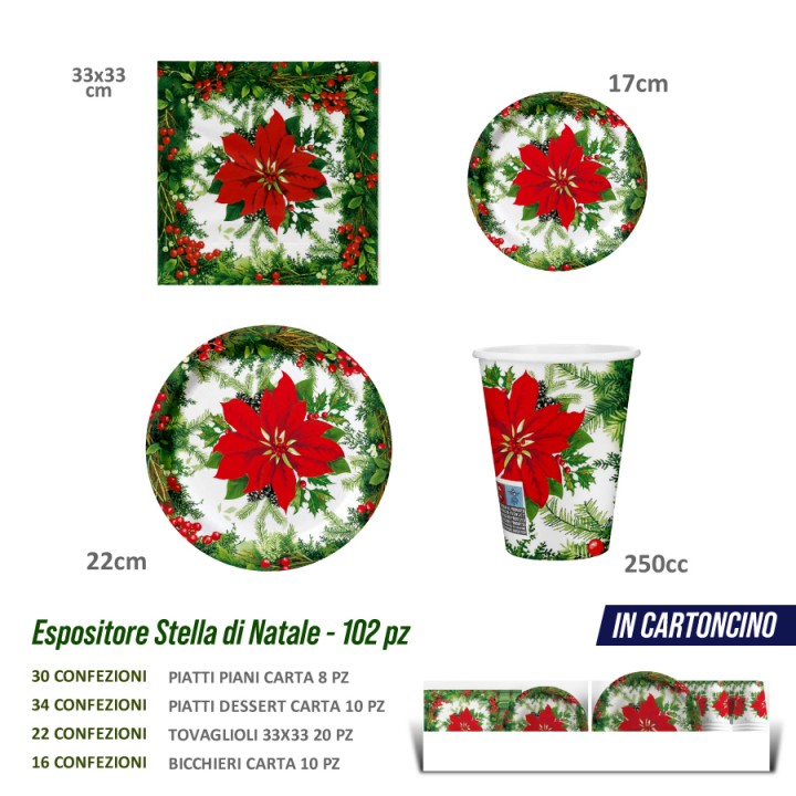 CHA ESPOSITORE STELLA DI NATALE 102PZ