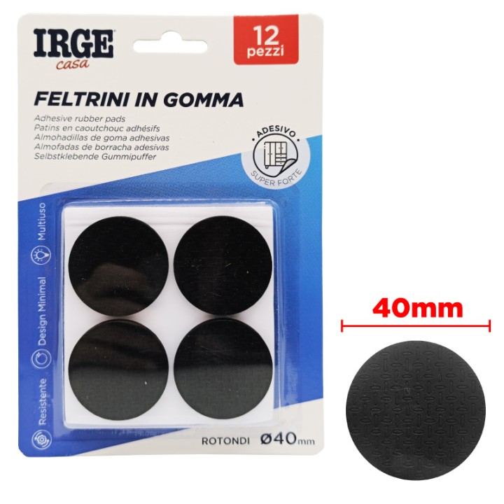 EAB FELTRINI GOMMA 12PZ TONDI DIAM 4cm