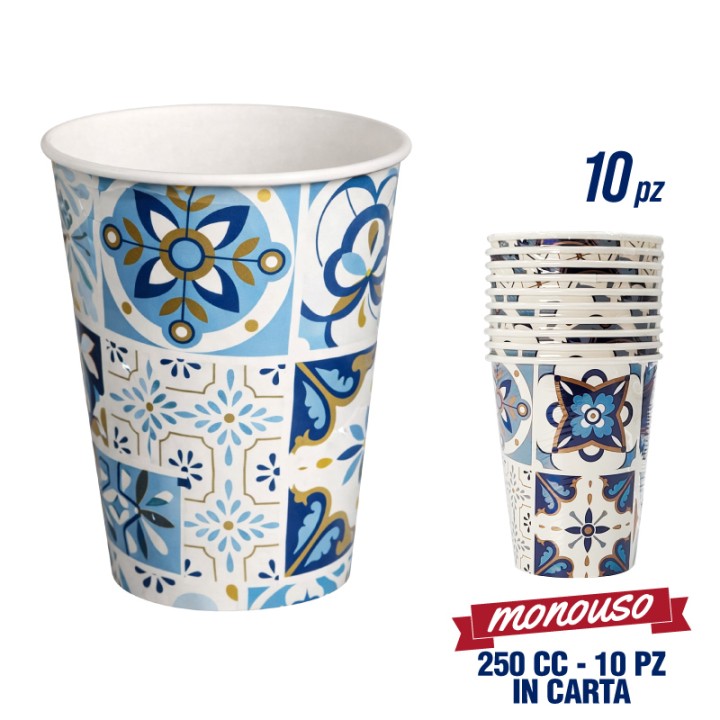 ABC BICCHIERI 10 PZ MAIOLICA