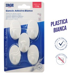 AAI GANCI ADESIVI PLASTICA 5PZ OVALI