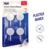 AAM GANCI ADESIVI PLASTICA 4PZ ROTONDI