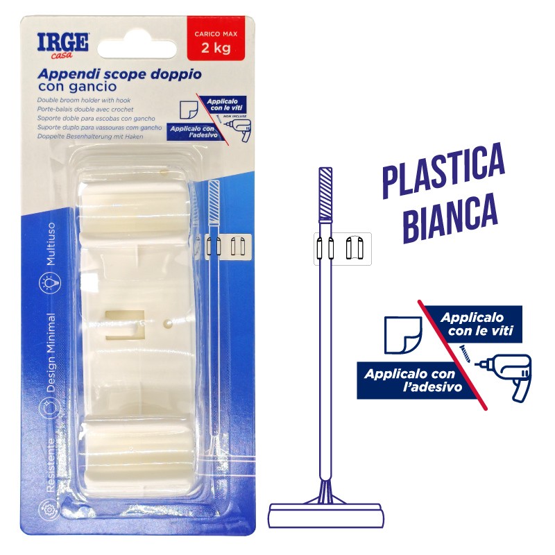 AAZ GANCI ADESIVI PER SCOPA 2PZ
