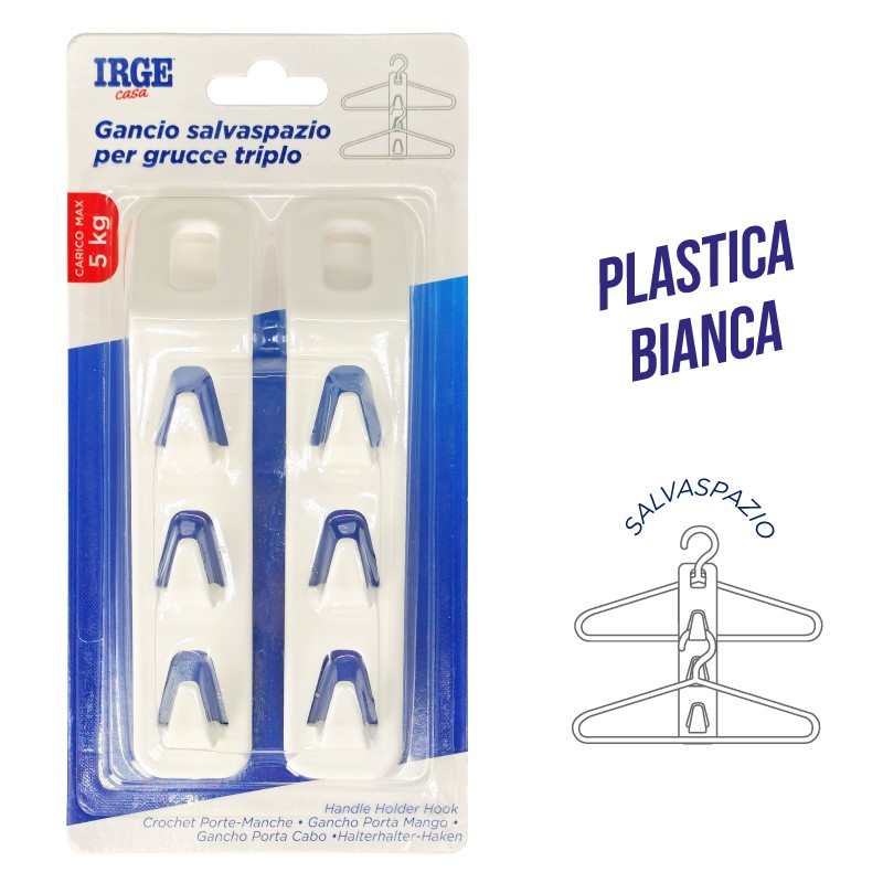 AAW GANCI ADESIVI PER GRUCCIA 2PZ