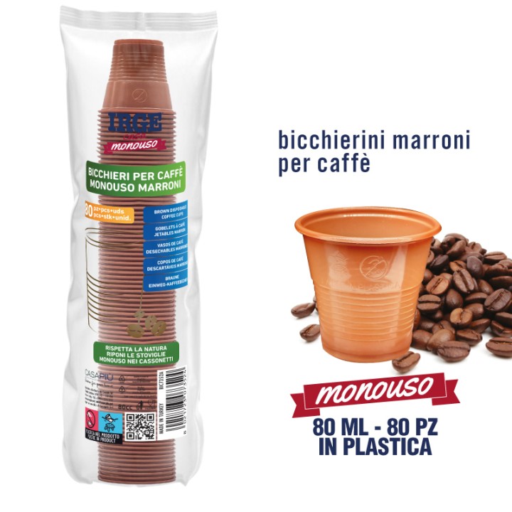 ABH BICCHIERINI CAFFE' BROWN 80CC 80PZ