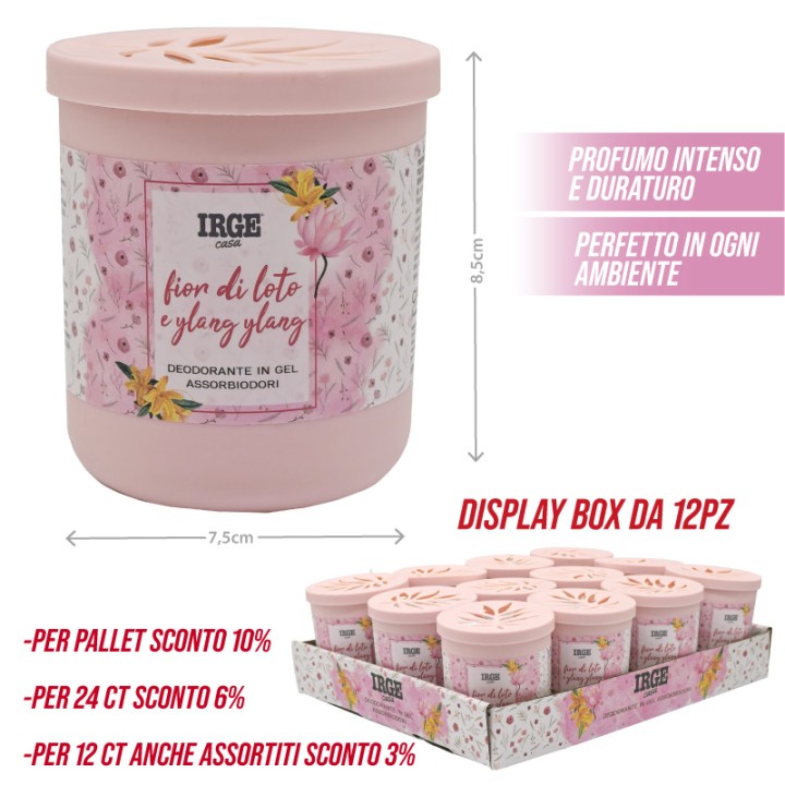 BHA GEL ASSORBIODORI 190GR ROSA FIORI DI LOTO + YLANG YLANG