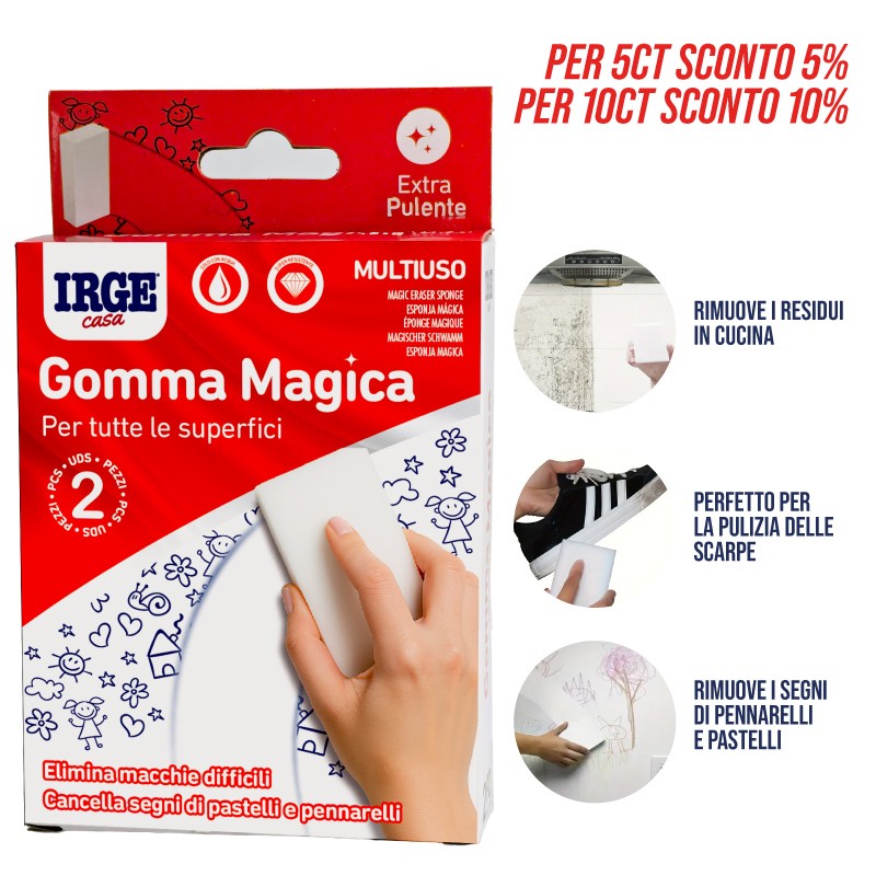 ADD GOMMA MAGICA IRGE 2pz 16x6x2,5cm