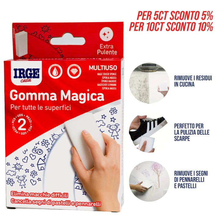 ADD GOMMA MAGICA IRGE 2pz 16x6x2,5cm