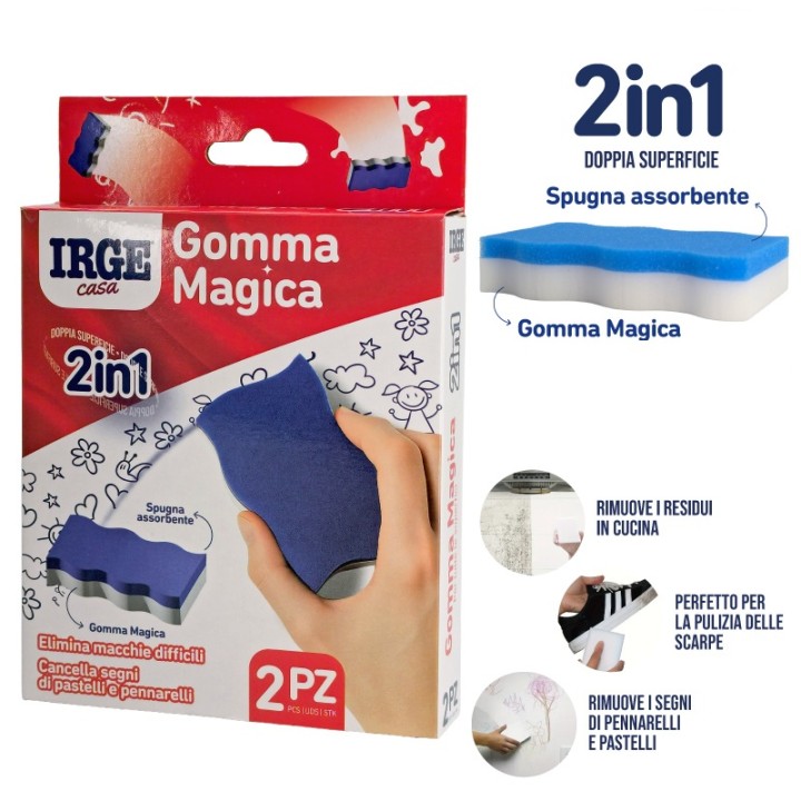 ADD GOMMA MAGICA 2IN1 IRGE 2pz 13x7x2,5c