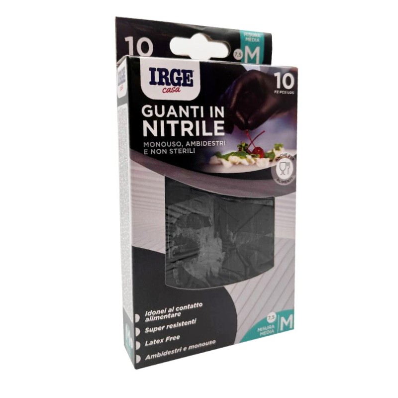 ABX GUANTI MONOUSO 10PZ NITRILE NERO M