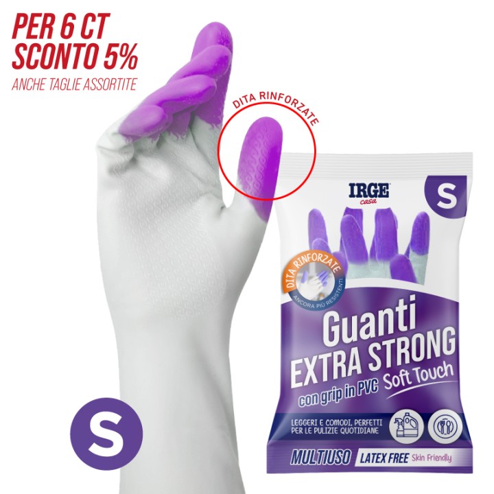 ACA GUANTI MULTIUSO GRIP PVC VIOLET S