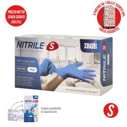 ABD GUANTI MONOUSO 100PZ NITRILE BLU S-